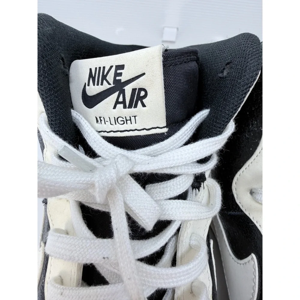 Nike Air AF1-Light High Top Sneakers Womens Black White Athletic Shoes
